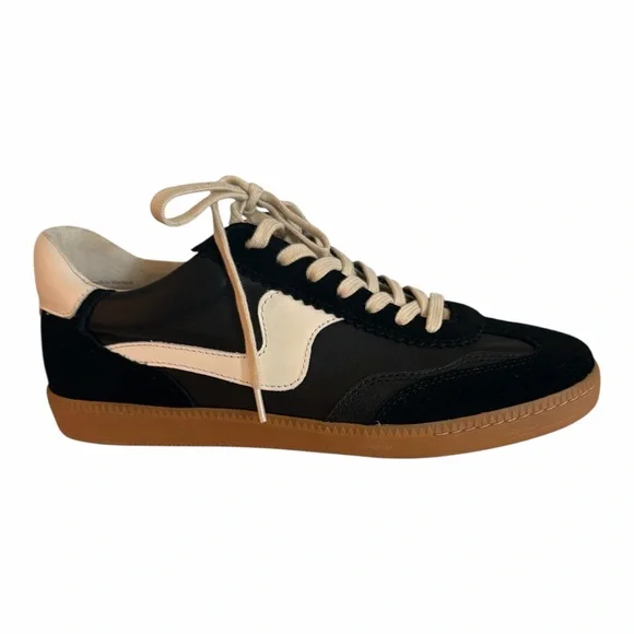 Dolce Vita Notice Retro Sneakers Black White Gum Sole NIB Women’s Size 10 - Picture 2 of 8